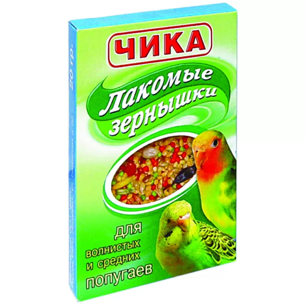 Лакомые зернышки для волнистых попугаев и средних попугаев