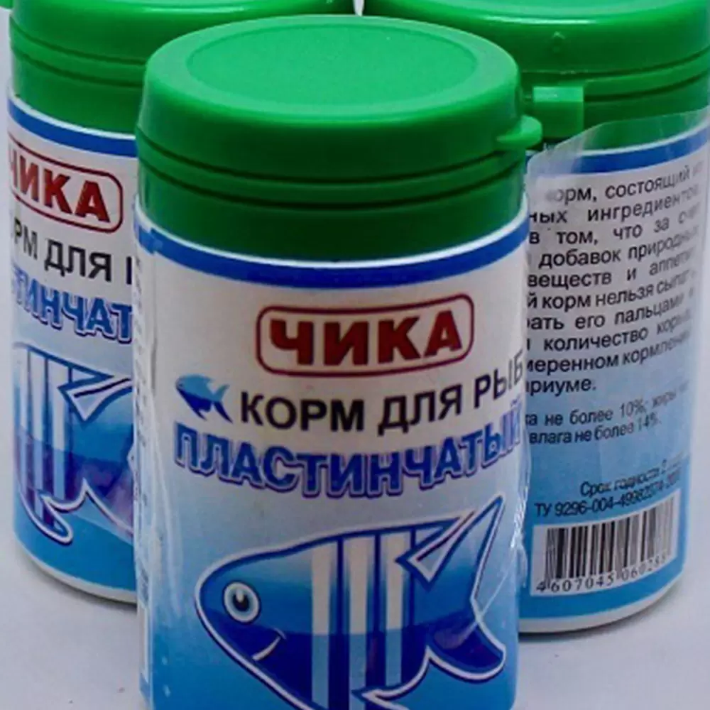 Пластинчатый корм для рыб